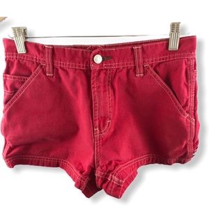Tommy Jeans Womens Size 7 Red Jean Shorts